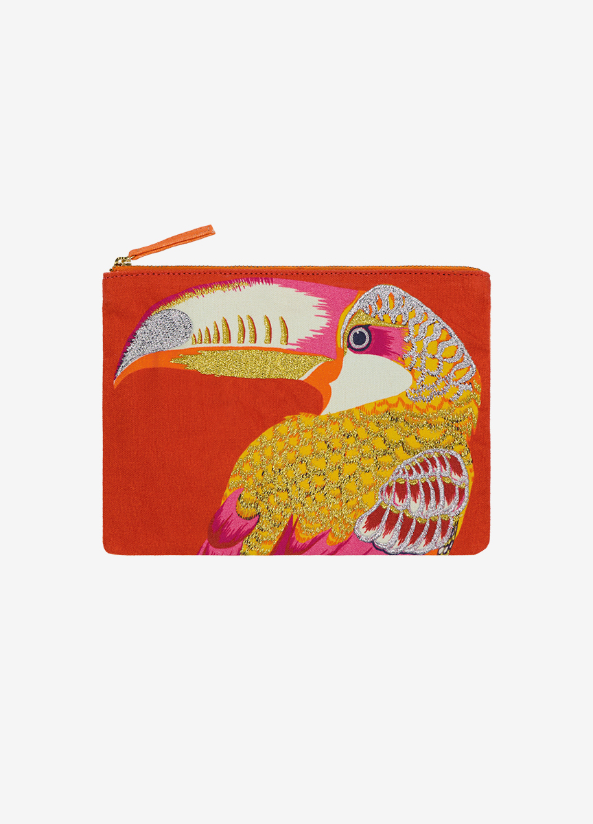 精緻刺繡置物袋 巨嘴鳥